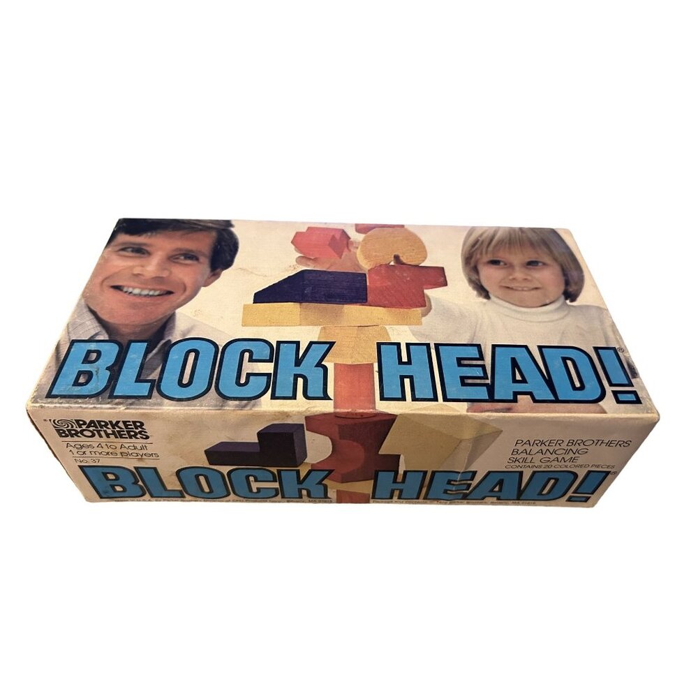 Vintage 1979 Parker Brothers Block Heads Balancing Game